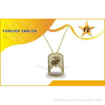 Embossed Uppercase Letters Iron Personalised Dog Tags With